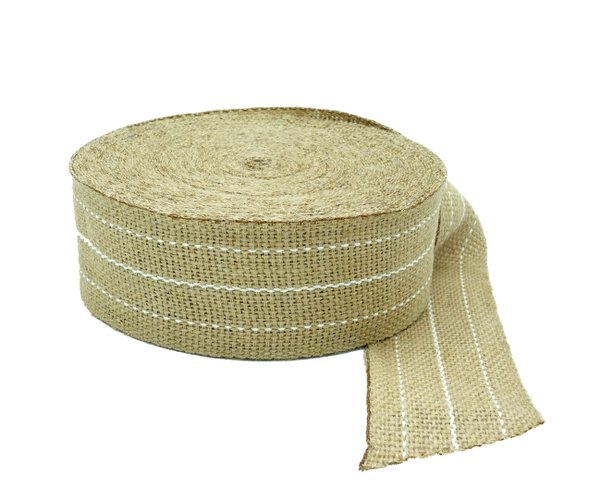 Cincha arpillera de 80 mm. de estilo clásico para tapicería, para tapizar sillas, 6, 12 y 24 metros.