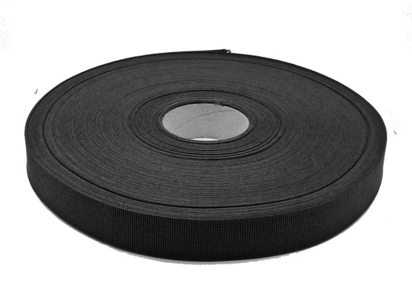 Cincha calidad Super Extra negra de tapicería de 50 mm. para asientos no elástica, 100 metros.