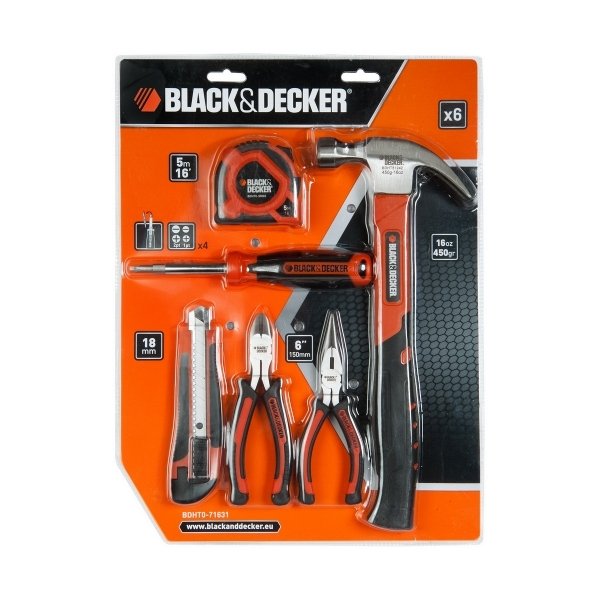 Kit de herramientas Black & Decker, Juego de 6 herramientas BDHT0-71631